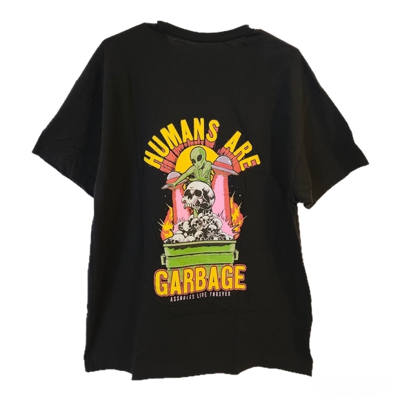 Assholes Live Forever Humans Are Garbage Graphic Tee - Picture 2 of 6